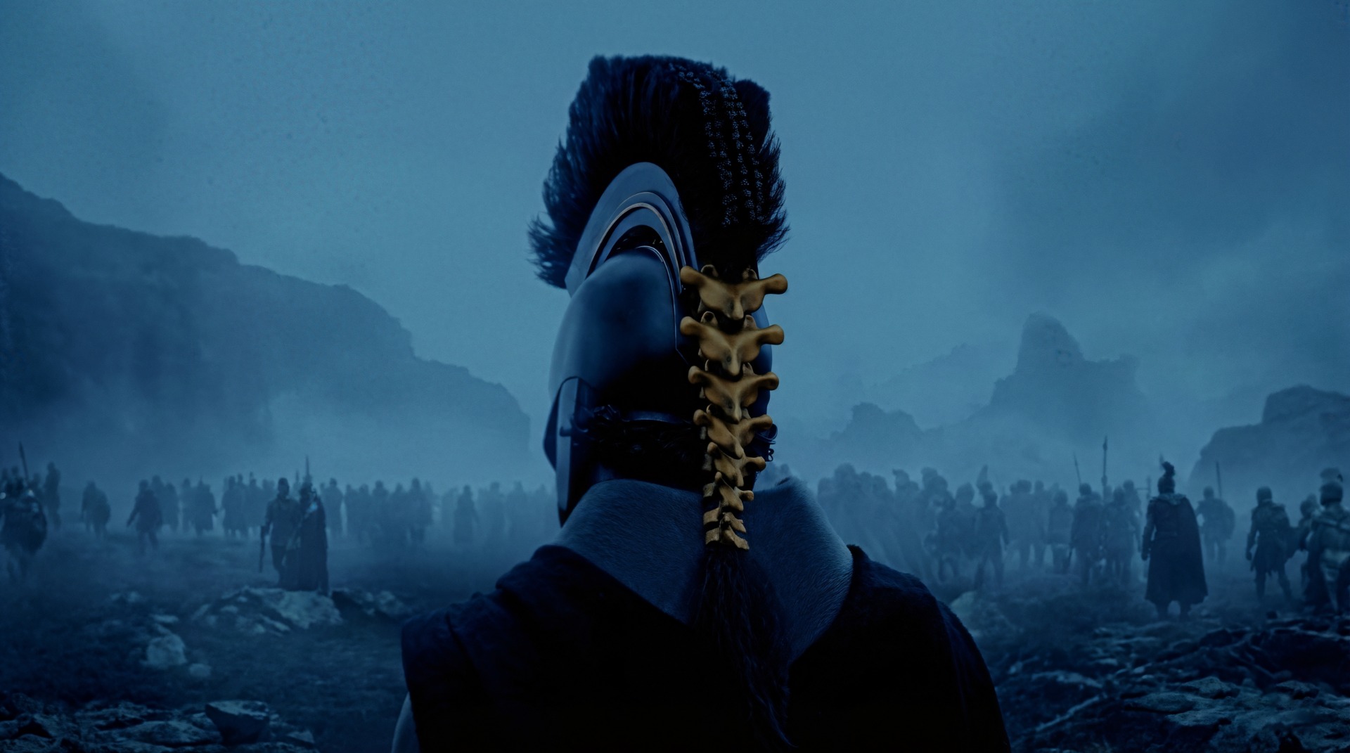 Agamennone in un immagine promozionale di Odissea (2026), diretto da Christopher Nolan.